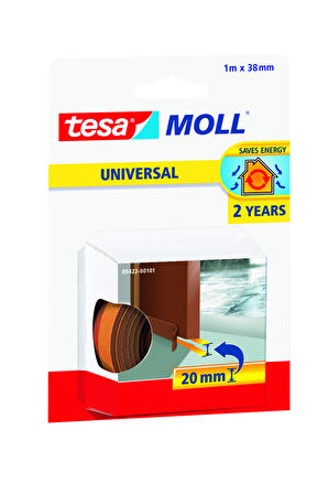 tesamoll® GENEL AMAÇLI Kapı-Zemin Arası Köpük, Kahverengi, 1m x 38mm