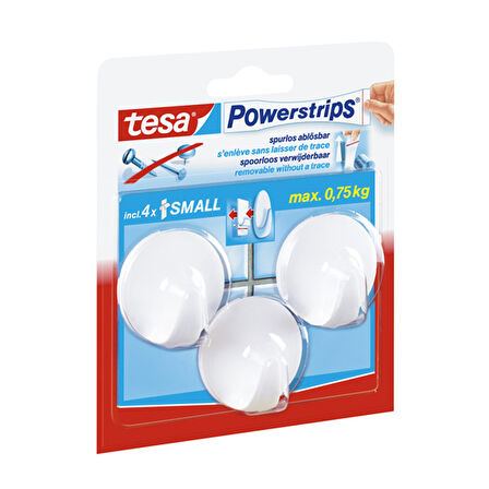 Tesa Hooks Small Circle White 57577-2