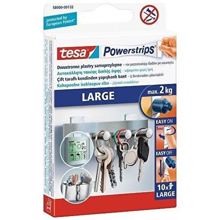 Tesa Powerstrips Large 58000-00132-01 Yapışkan