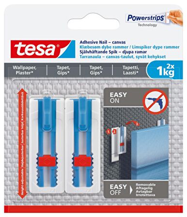 tesa® Yapışkanlı çivi - 1kg, kanvas duvar kağıdı ve alçı için