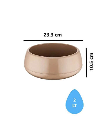 Omnipazar SO-EAS2 Dekoratif Elvan Arajman Sukulent Kaktüs Saksı 2 Litre No 2