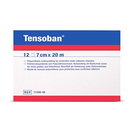 Tensoban Bandaj Altı Sünger 7cm x 20m Beyaz Renk