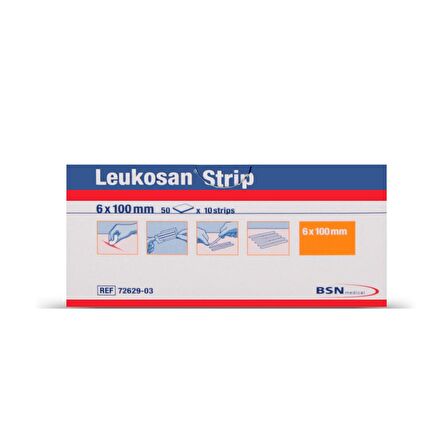 Leukosan Skin Strip 6mm X 100mm 500 lü Kutu