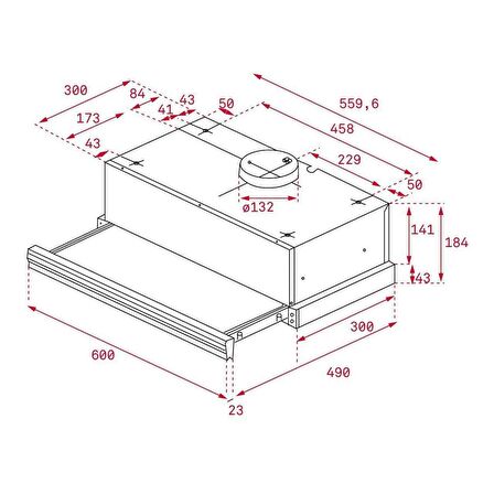 TEKA CNL 6400 SİYAH 60 cm Sürgülü Aspiratör 40436802