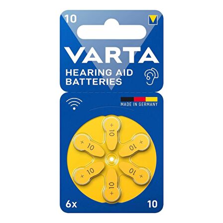 Varta 10 Numara İşitme Cihazı Pili 6'lı Blister 10 Adet(60 Adet)