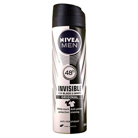 Nivea Men Invisible Black&White Original Erkek Sprey Deodorant 150 ML