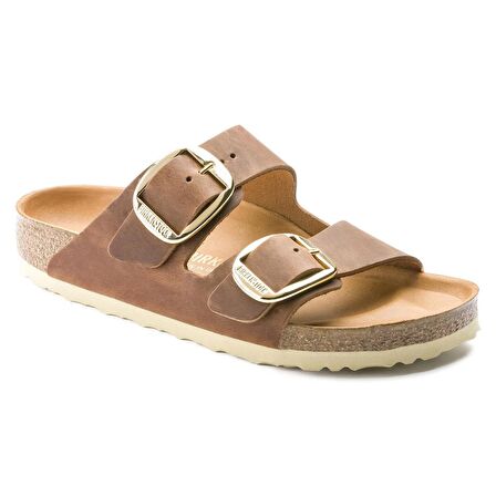 Birkenstock Big Buckle Naturel Deri Kadın Terlik 1011072