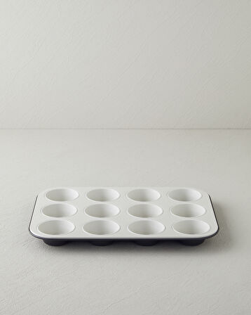 Dr. Oetker Exclusive Seramik Muffin Kek Kalıbı 26,5x38,5 Cm Gri