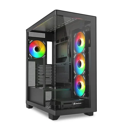 SHARKOON KASA MID TOWER PSUSUZ 4XFAN ELITE SHARK CA500 BLACK