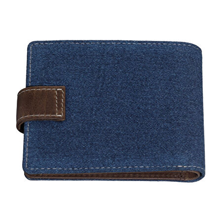 Zippo Mens Wallet Denim Blue Brown