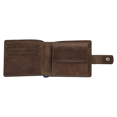 Zippo Mens Wallet Denim Blue Brown