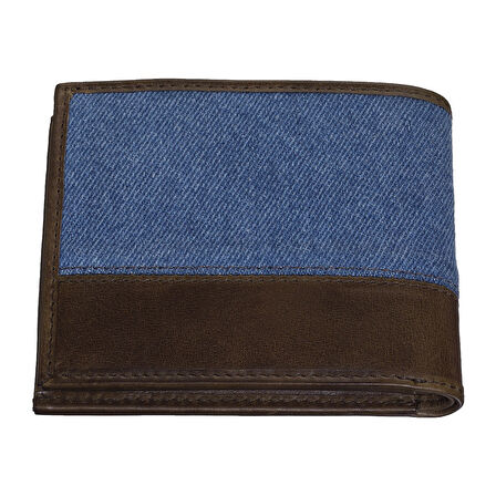 Zippo Mens Wallet Denim Blue Brown