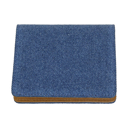 Zippo Card Case Denim Blue Tan