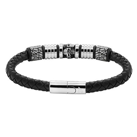 Zippo Braided Black L. Steel Acc. Bracelet 20C