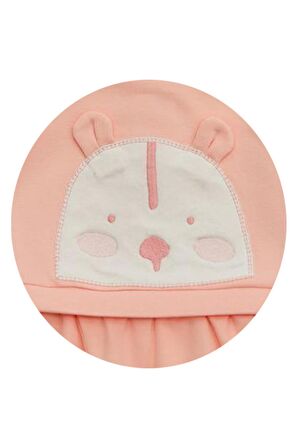 Andywawa Kız Bebek Tavşan Kabartmalı Pembe Elbise AC22373