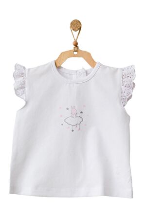 Andywawa Kız Bebek Tavşan Desenli Alt Üst Gri Takım AC21632R