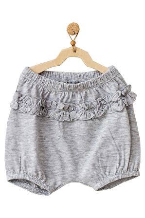 Andywawa Kız Bebek Tavşan Desenli Alt Üst Gri Takım AC21632R