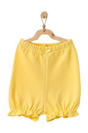 Andywawa Kız Bebek Ananas Desenli Alt Üst Sarı Şort Takım AC21633R
