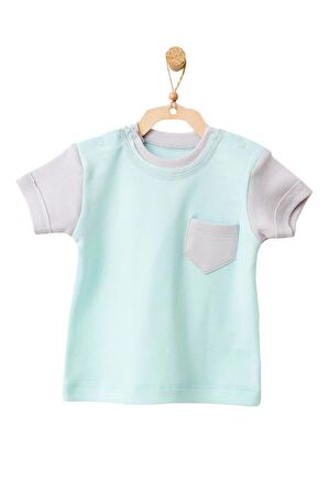 Andywawa Erkek Bebek Mint Rengi Cepli Alt Üst Şort Takım AC21772R