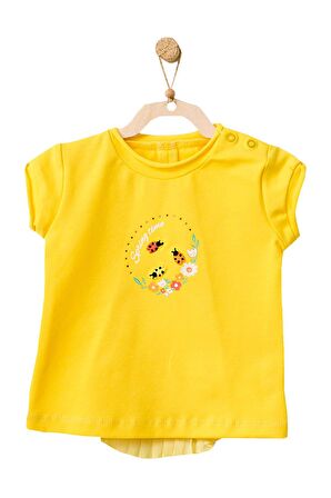 Andywawa Kız Bebek Çiçek Motifli Çok Renkli Alt Üst Takım AC21834R