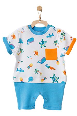Andywawa Erkek Bebek Doğa Temalı  Renkli Tulum AC21863R