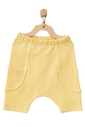 Andywawa Erkek Bebek Pamuk Sarı Kısa Şort AC21874R