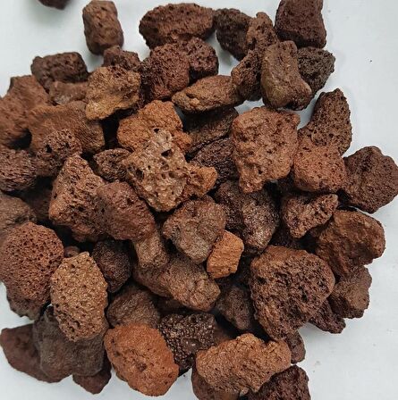 Pomza 2 KG 2-3 cm Kırmızı Pomza Tarım Pomzası Pomza Taşı Lav Taşı Cüruf Madeni Pomza Ponza