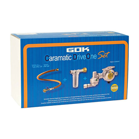 GOK DriveOne 30mbar Dikey Dedantör + Filtre + Hortum Gaz Regülatör Seti