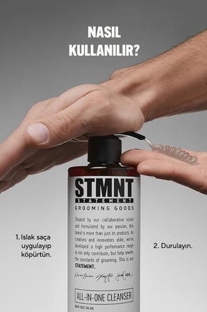 STMNT Hepsi Bir Arada Saç Sakal Yüz ve Vücut Temizleyici 300ml