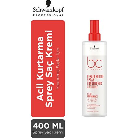 Schwarzkopf BC Bonacure Repair Rescue Onarıcı Yıpranmış Saçlar İçin Sıvı Saç Kremi 400 ml