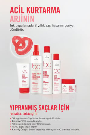 BC Clean Acil Kurtarma Kürü Seyahat Boy 30ml | İşlem Görmüş & Yıpranmış Saçlara Özel Maske
