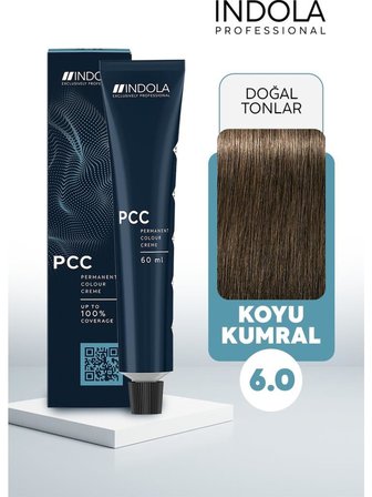Indola PCC 6.0 Koyu Kumral 60 ml Saç Boyası