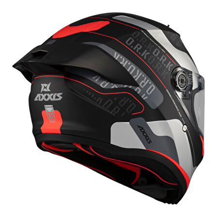 Axxis Kapalı Kask Fenix Ork B5 Mat Siyah-Kırmızı