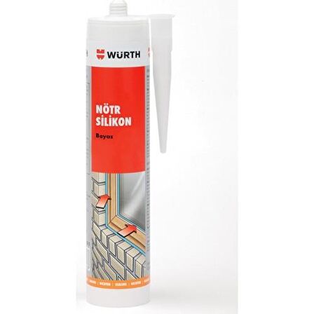 Würth Nötr Silikon Beyaz 310ml