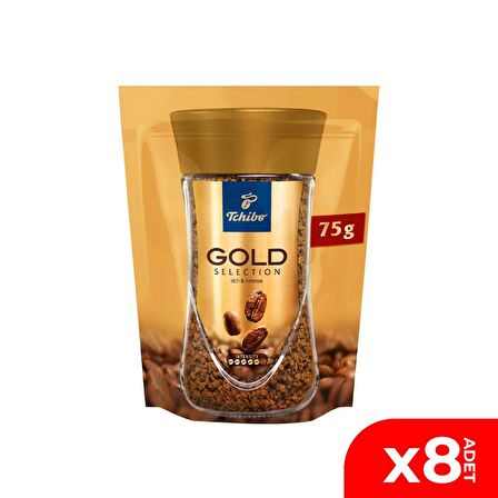 Tchibo Gold Selection Çözünebilir Kahve Ekonomik Paket 75 Gr. 8'li Paket