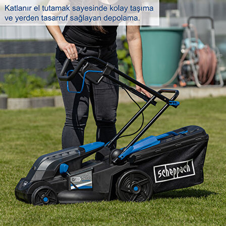 Scheppach BC-MP380 2x4 Ah Akülü Çim Biçme Makinesi - 5911414400