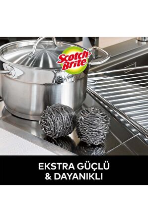 ScotchBrite® Paslanmaz Çelik Ovma Teli 2+1