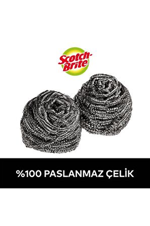 ScotchBrite® Paslanmaz Çelik Ovma Teli 2+1