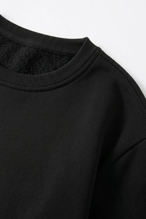 Unisex Cream Kalp Baskılı Bisiklet Yaka Sweatshirt