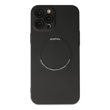 Apple iPhone 12 Pro Kılıf Jack Magneticsafe Lens Silikon - Siyah