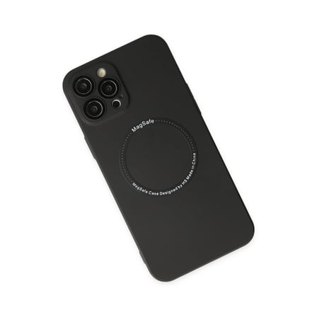 Apple iPhone 12 Pro Kılıf Jack Magneticsafe Lens Silikon - Siyah