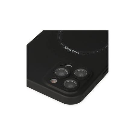 Apple iPhone 12 Pro Kılıf Jack Magneticsafe Lens Silikon - Siyah