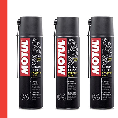 Motul C4 Zincir Yağlama Spreyi 400ml Racing CHAIN LUBE 3 Adet