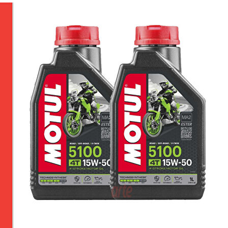 Motul 5100 15W-50 4T 1L Motosiklet Motor Yağı Güncel Ürün 2 Adet