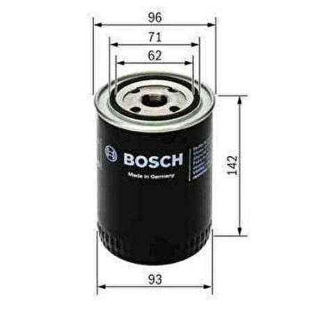 YAG FILTRESI BOXER II JUMPER II DUCATO II 2.8TD - - 2.8HDI - 2.8JTD 03 06 - BOSCH F026407053