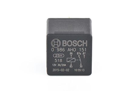 BOSCH MİNİ RÖLE 12V 30AH 5 UÇLU SAPSIZ 0986AH0151