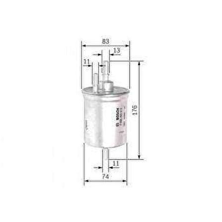 YAKIT FILTRESI AUDI A4 05-08 A6 05-11 A8 04-10 2.0TFSI BENZIN - BOSCH F026403012