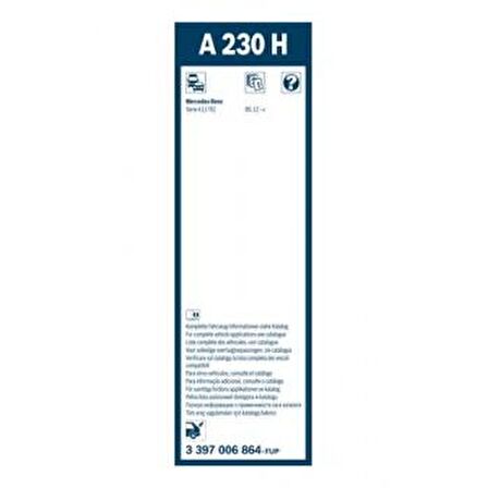 SILECEK SUPURGESI ARKA 240mm CITROEN C4 CACTUS E3 2014- . A-CLASS W176 12-18 - BOSCH 3397006864