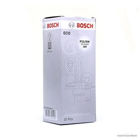 BOSCH Ampul 12V 21W 1016 Çift Duy Şaşı P21/5W BAY15D 10 ADET