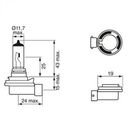 Ampul H8 (1987302805)(AUDI BMW FİAT HONDA MİNİ)